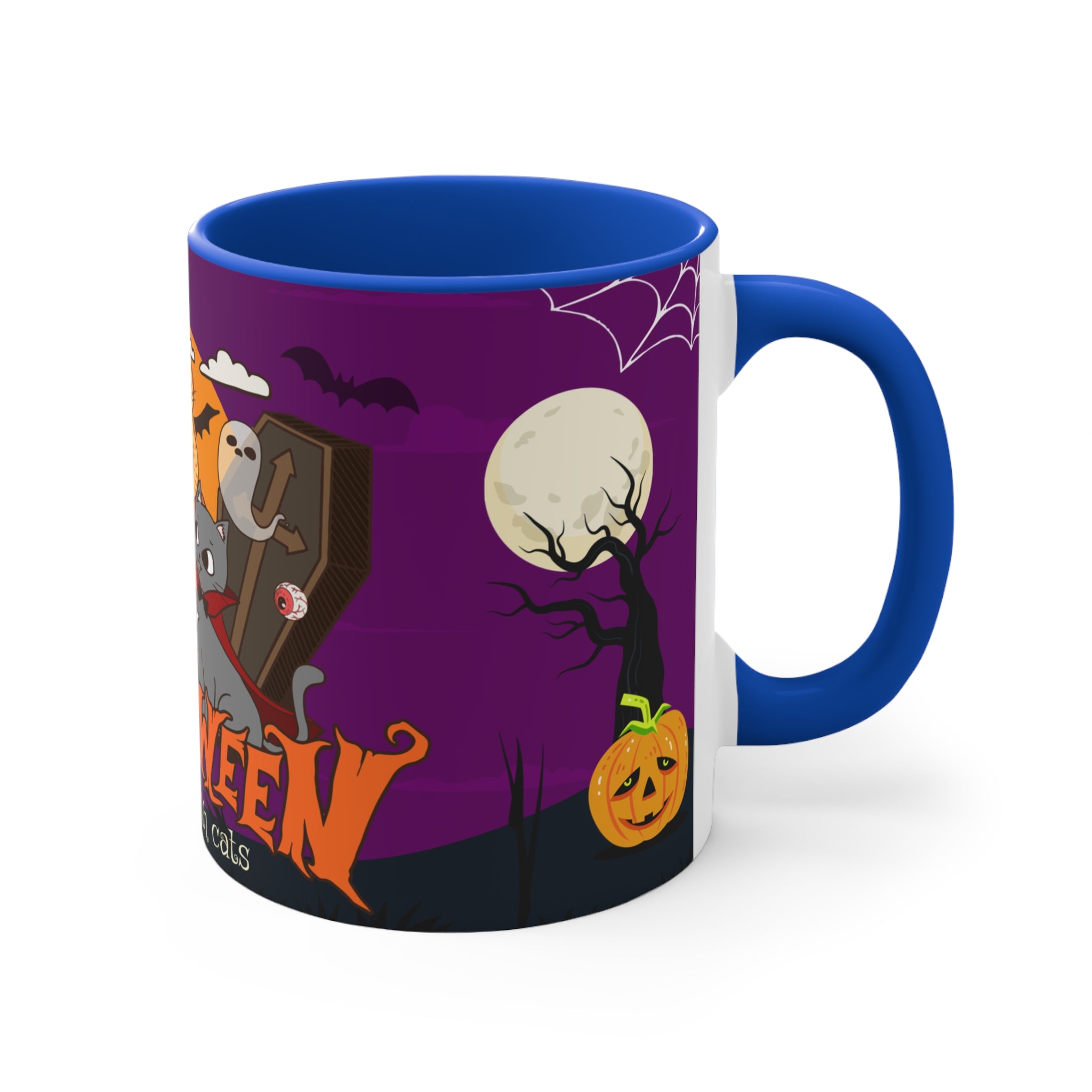 Happy Halloween is Better with Cats | Colorful Accent Mugs